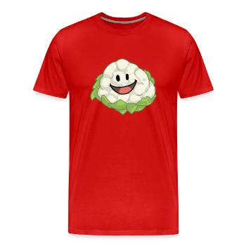 Blumenkohl Kohl Gemüse Veganer Gesund - Männer Premium Bio T-Shirt - Rot - Vorne - Damien (186cm)