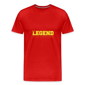 Rentner im Ruhestand - pensioner at the retired - Männer Premium Bio T-Shirt - Rot - Vorne - Damien (186cm)