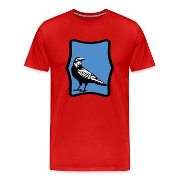 Der Rabe - Männer Premium Bio T-Shirt - Rot - Vorne - Damien (186cm)