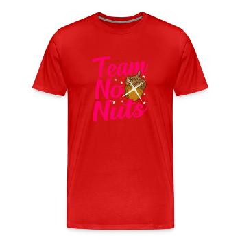 Team No Nuts Femme Team Gear Femme - T-shirt bio Premium Homme - rouge - Devant - Damien (186cm)