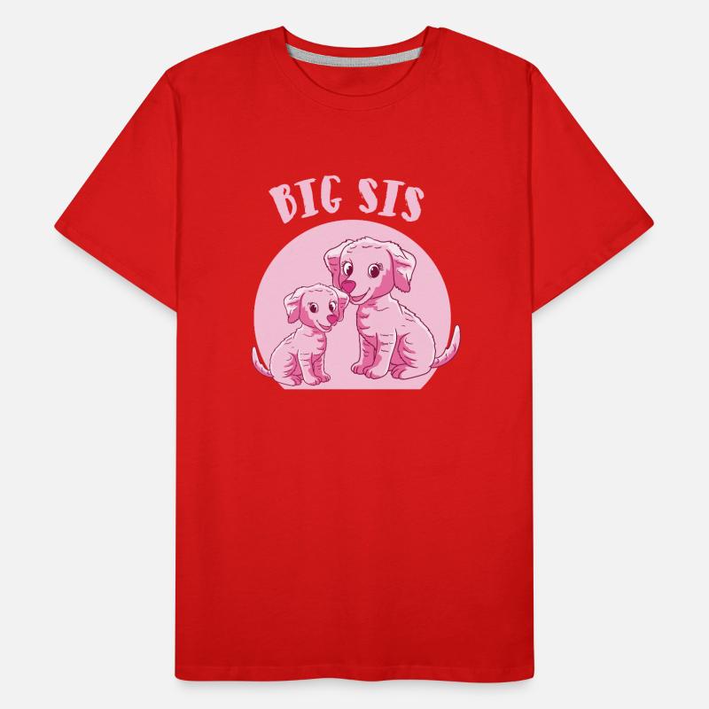 große Schwester Hunde Männer Premium Bio T-Shirt