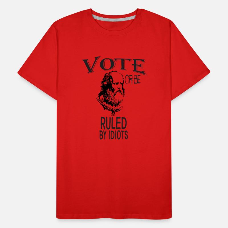 Abstimmen oder von Idioten regiert werden | Plato Männer Premium Bio T-Shirt