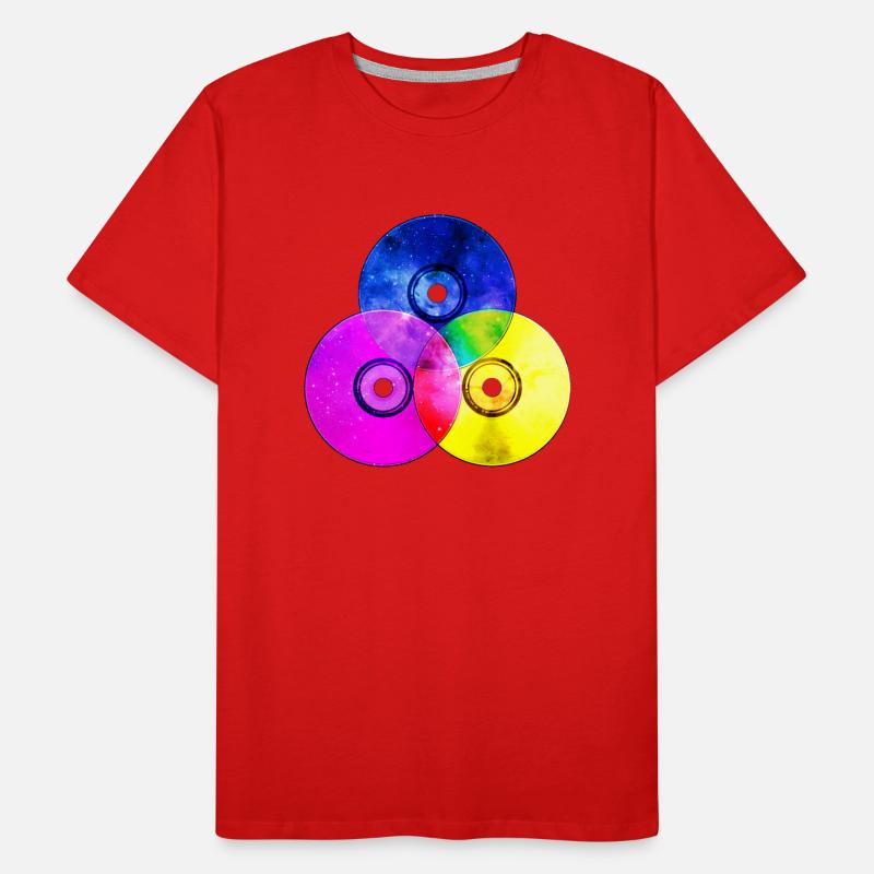 Colourful CDs (triangle) Men's Premium Organic T-Shirt