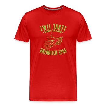 Moped DDR Geschenk - Männer Premium Bio T-Shirt - Rot - Vorne - Damien (186cm)