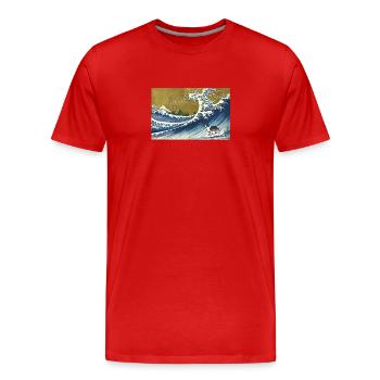 Border Collie - Men's Premium Organic T-Shirt - red - Front - Damien (186cm)