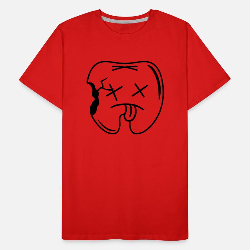 comic karies loch im zahn Männer Premium Bio T-Shirt