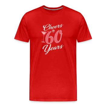 60. Geburtstag - Männer Premium Bio T-Shirt - Rot - Vorne - Damien (186cm)