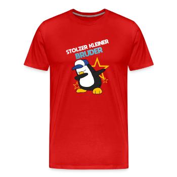 Stolzer Kleiner Bruder - Männer Premium Bio T-Shirt - Rot - Vorne - Damien (186cm)