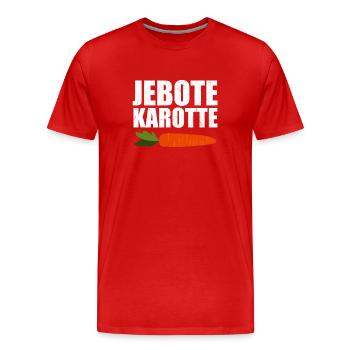 Carotte Jebote Yugo Balkans Croatie Yougoslavie - T-shirt bio Premium Homme - rouge - Devant - Damien (186cm)
