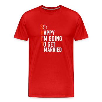 JGA Junggesellinnenabschied Braut Junggesellin - Männer Premium Bio T-Shirt - Rot - Vorne - Damien (186cm)