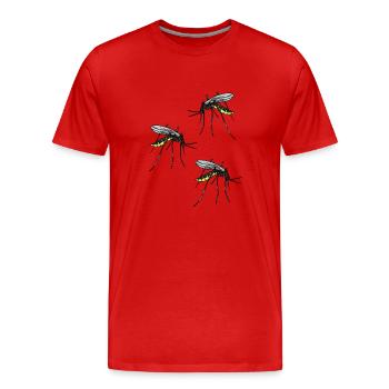 insectes suceur de sang moustique moustique ensanglanté moustiques - T-shirt bio Premium Homme - rouge - Devant - Damien (186cm)
