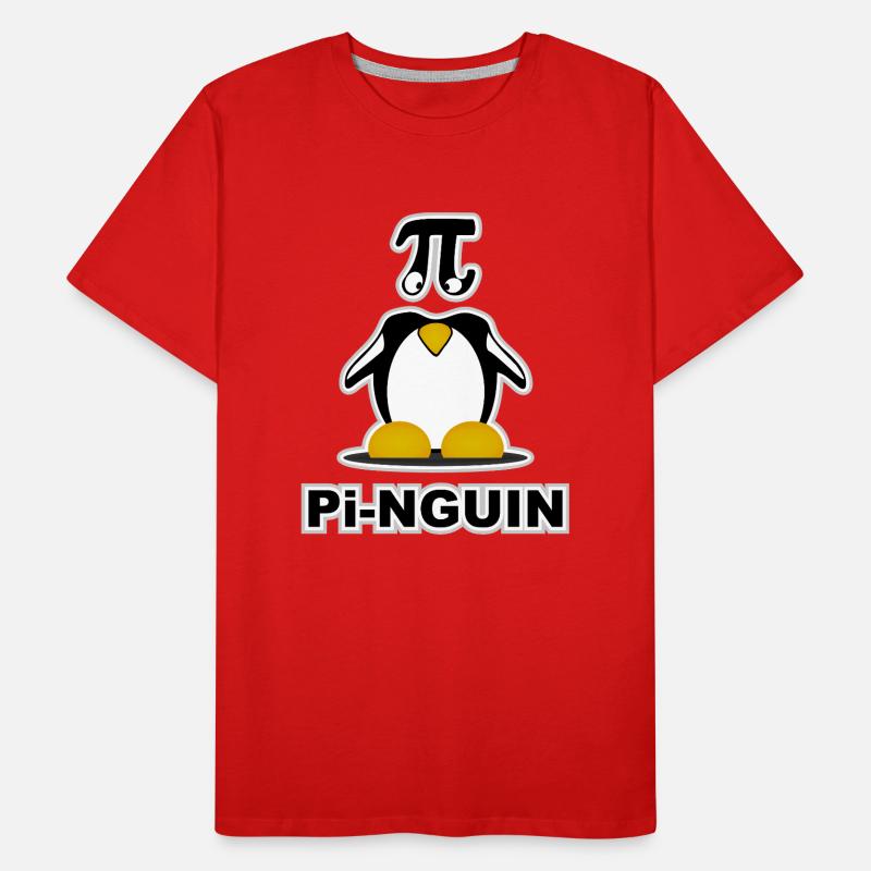 Mathe, Mathematik, Pinguin, Schule, Pi, Lehrer, Männer Premium Bio T-Shirt