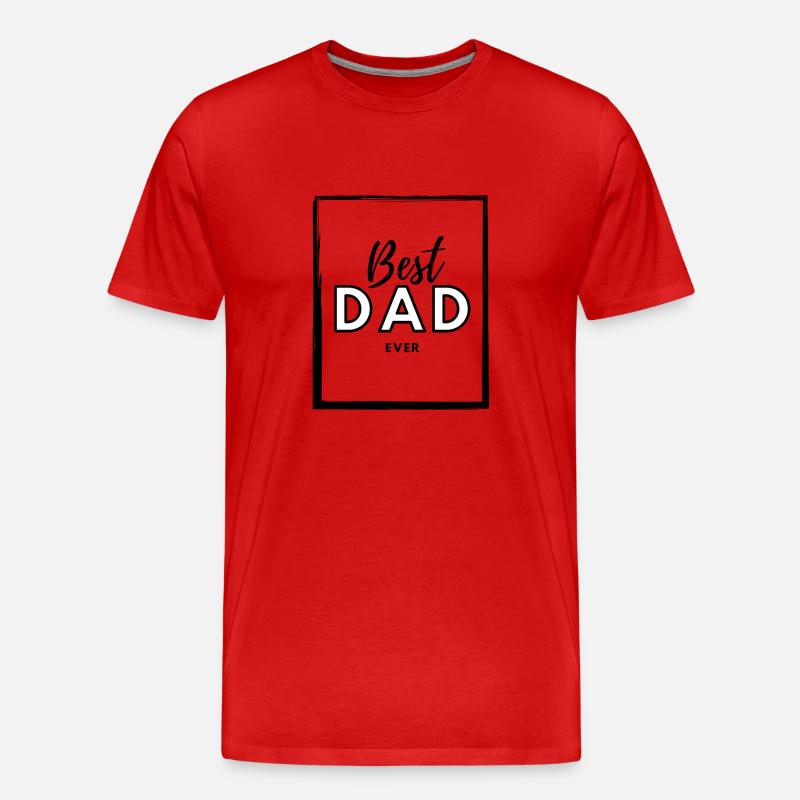 best dad ever - Männer Premium Bio T-Shirt - Rot