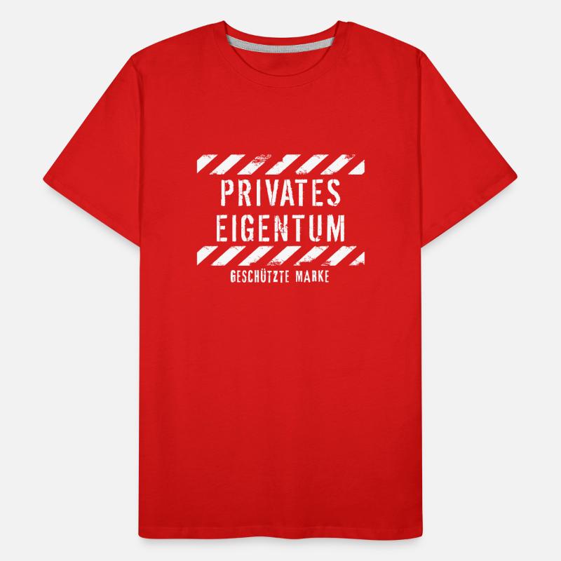 Privates Eigentum & Geschützte Marke Männer Premium Bio T-Shirt