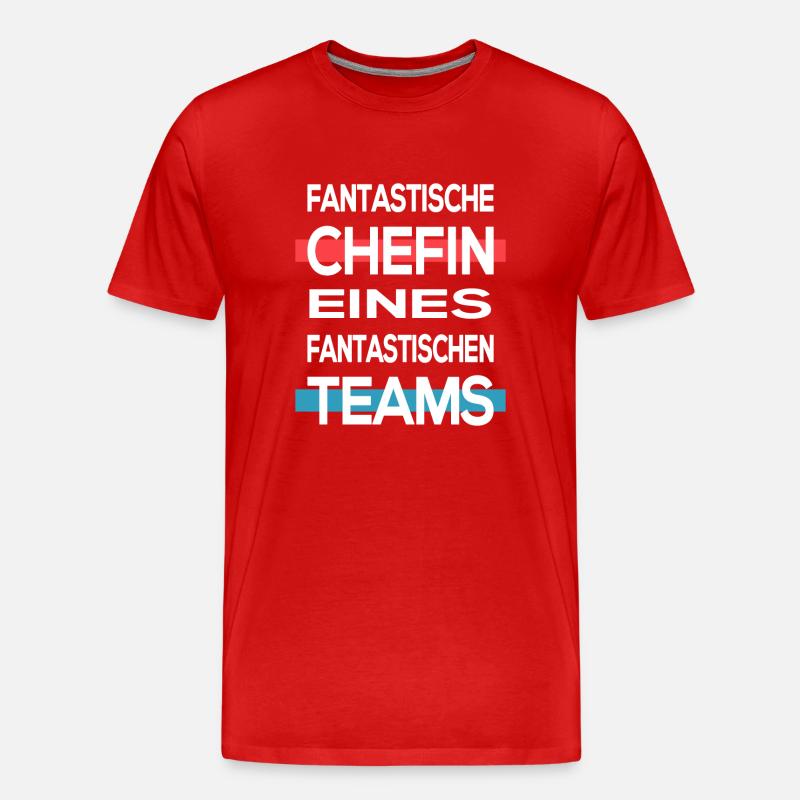 Chefin Vorgesetzte Team - Männer Premium Bio T-Shirt - Rot