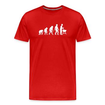 Barbecue Griller BBQ BBQ charcoal gift idea - Men's Premium Organic T-Shirt - red - Front - Damien (186cm)