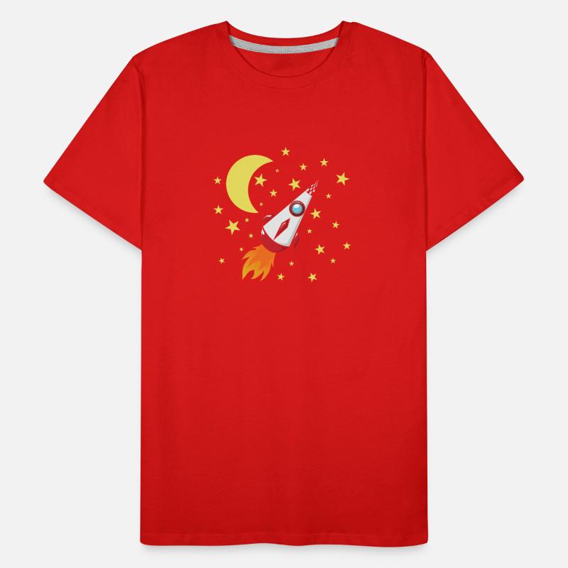Scolarisation Des sacs d’école fusée T-shirt bio Premium Homme