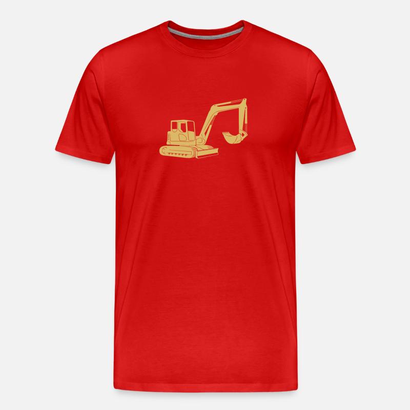 Baggerfahrer geschenkideen - Männer Premium Bio T-Shirt - Rot