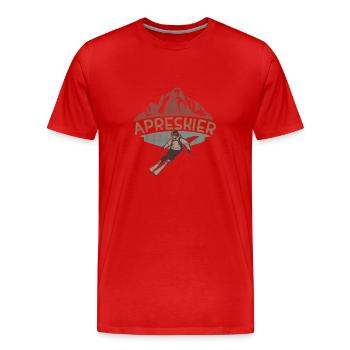 Amateurs d’après-ski Parfait pour les amateurs de ski en hiver - T-shirt bio Premium Homme - rouge - Devant - Damien (186cm)