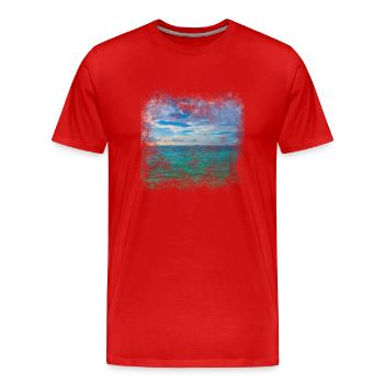Maldives Islands Sea - Men's Premium Organic T-Shirt - red - Front - Damien (186cm)