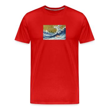 Guinea Pig - Men's Premium Organic T-Shirt - red - Front - Damien (186cm)