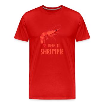 Crevettes Crevettes Keep it Crevettes Crevettes d'aquarium - T-shirt bio Premium Homme - rouge - Devant - Damien (186cm)