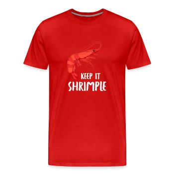 Crevettes Crevettes Keep it Crevettes Crevettes d'aquarium - T-shirt bio Premium Homme - rouge - Devant - Damien (186cm)