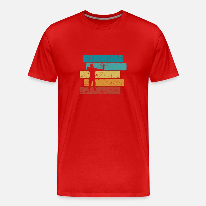 Pfeil und Bogen Bogenschießen - Männer Premium Bio T-Shirt - Rot