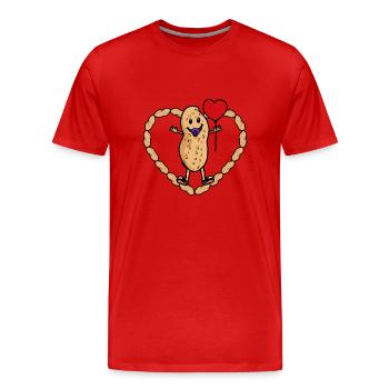Peanut Birth Birthday Congratulations Baby - Men's Premium Organic T-Shirt - red - Front - Damien (186cm)