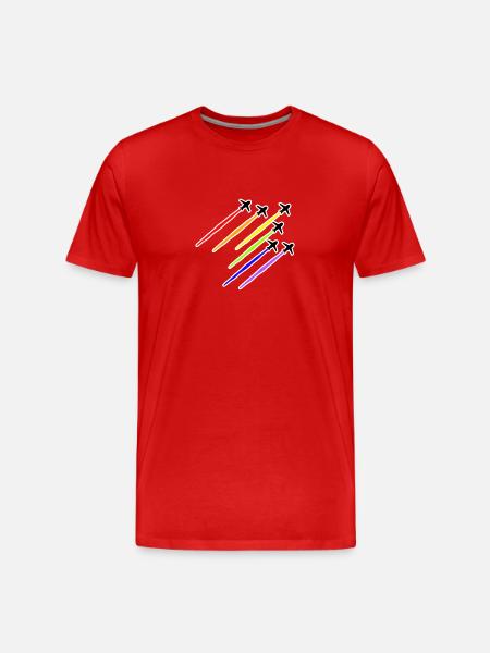 LGBT Plane - Men's Premium Organic T-Shirt - red