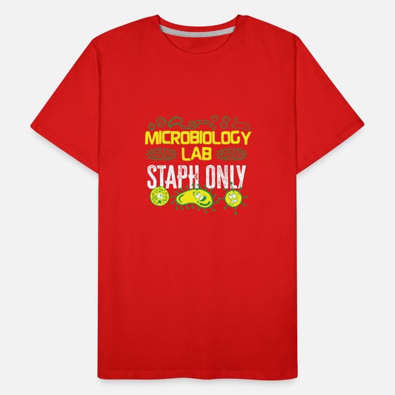 Microbiologist Microbiology Lab Staph Gift Idea Men's Premium Organic T-Shirt
