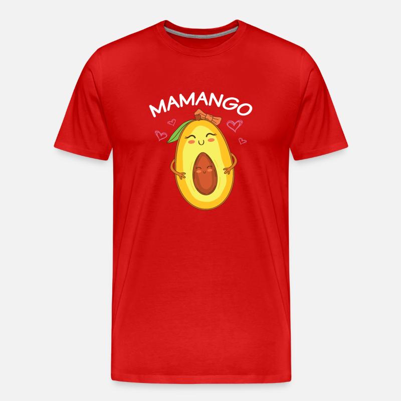 Mamango - Schwangerschaft verkünden - Männer Premium Bio T-Shirt - Rot