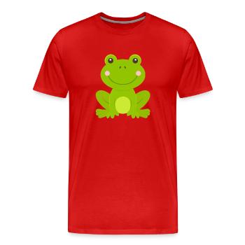 Frog - Men's Premium Organic T-Shirt - red - Front - Damien (186cm)
