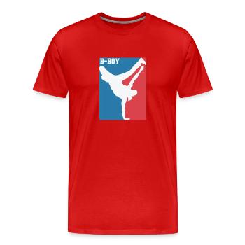 Breakdance B-Boy Hip-Hop et Funk - T-shirt bio Premium Homme - rouge - Devant - Damien (186cm)
