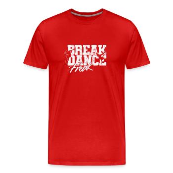 Breakdance Freak - T-shirt bio Premium Homme - rouge - Devant - Damien (186cm)