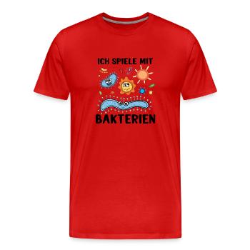 Microbiologiste Microbiologie : jouer avec des bactéries - T-shirt bio Premium Homme - rouge - Devant - Damien (186cm)