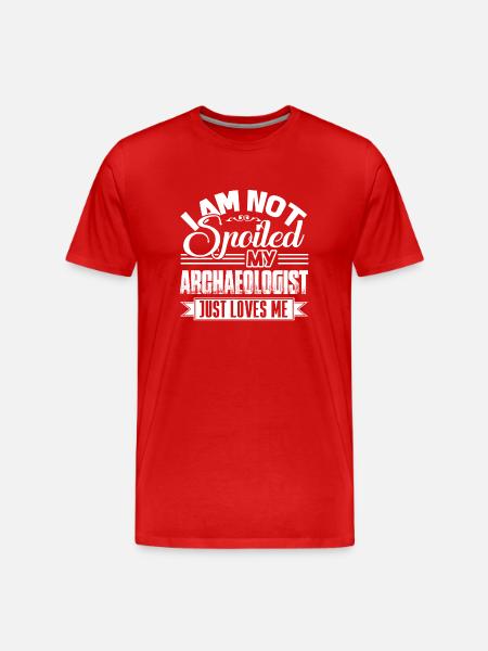 Mon archéologue m'aime - T-shirt bio Premium Homme - rouge