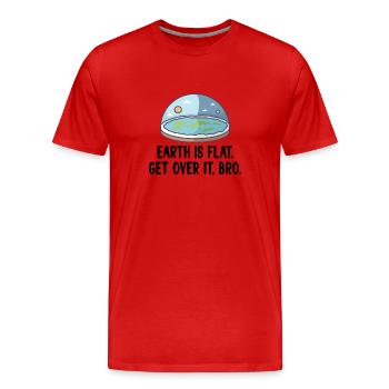Flat Earth Theory Flat Earth Army Earth - T-shirt bio Premium Homme - rouge - Devant - Damien (186cm)