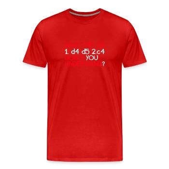 CHESS PLAYER CHESSBOARD CHESS GAME BOARD GAME GIFT - Männer Premium Bio T-Shirt - Rot - Vorne - Damien (186cm)