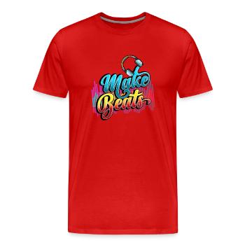 Beatmaker, Beatmaker Beat , Produzent, - Männer Premium Bio T-Shirt - Rot - Vorne - Damien (186cm)