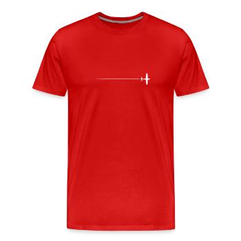 Profession pilote pilote pilote voler - T-shirt bio Premium Homme - rouge - Devant - Damien (186cm)