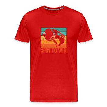Ping-pong Spin to Win Joueur Joueuse - T-shirt bio Premium Homme - rouge - Devant - Damien (186cm)