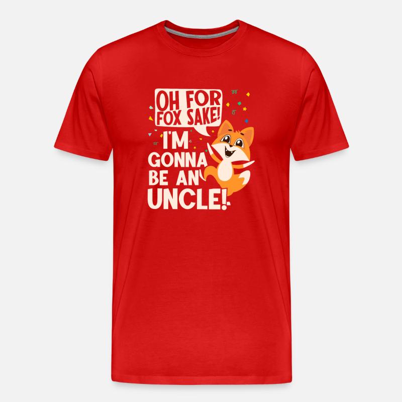 Ich Werde Onkel Stolz - Männer Premium Bio T-Shirt - Rot