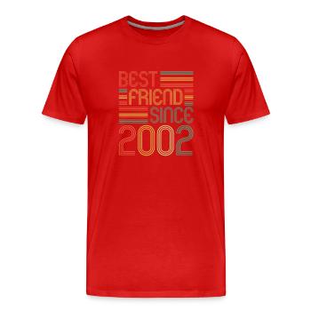 Meilleur ami Meilleur ami depuis 2002 - T-shirt bio Premium Homme - rouge - Devant - Damien (186cm)