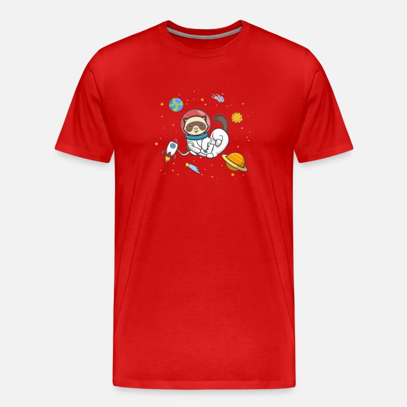 Frettchen - Männer Premium Bio T-Shirt - Rot