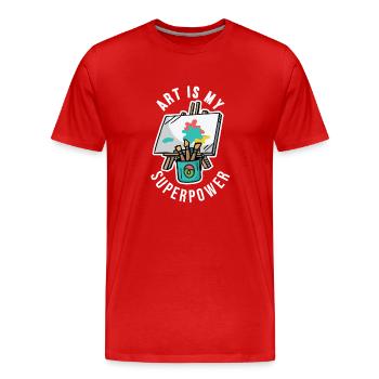 Artist Painting Painter Art Paint Art Teacher - Men's Premium Organic T-Shirt - red - Front - Damien (186cm)