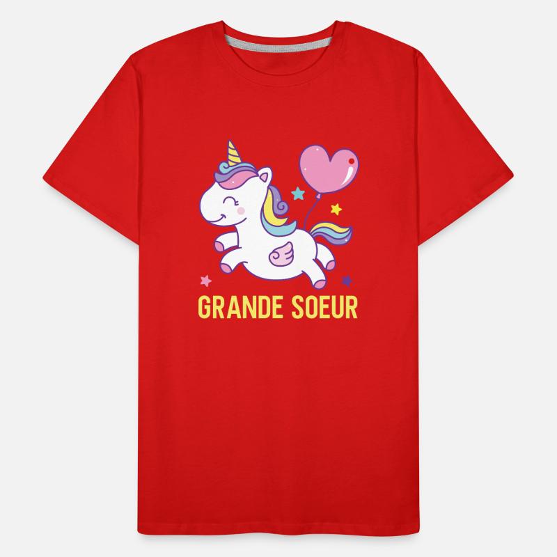 Große Schwester Einhorn Männer Premium Bio T-Shirt