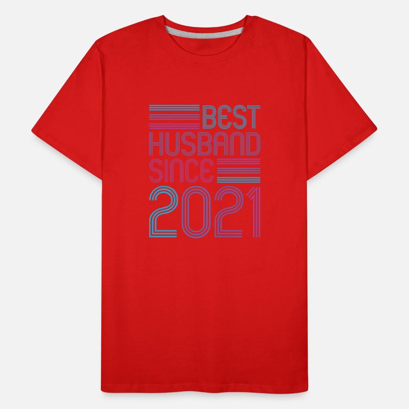 Bester Ehemann seit 2021 1. Hochzeitstag Männer Premium Bio T-Shirt