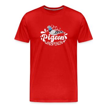 Pigeon Pigeon Voyageur Pigeon Voyageur Pigeon Voyageur - T-shirt bio Premium Homme - rouge - Devant - Damien (186cm)