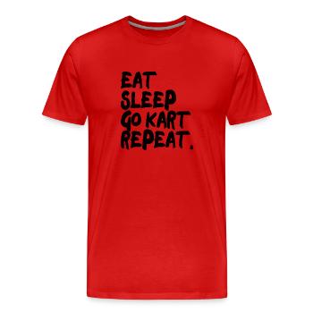 Go Kart Racing Go Kart Cars Go Karting Go-Karter - Men's Premium Organic T-Shirt - red - Front - Damien (186cm)